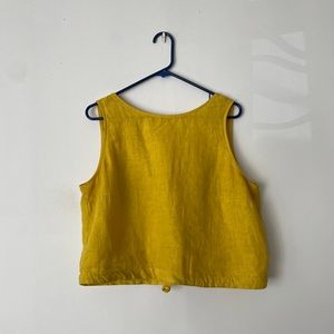 Bright Yellow Linen Tank Top